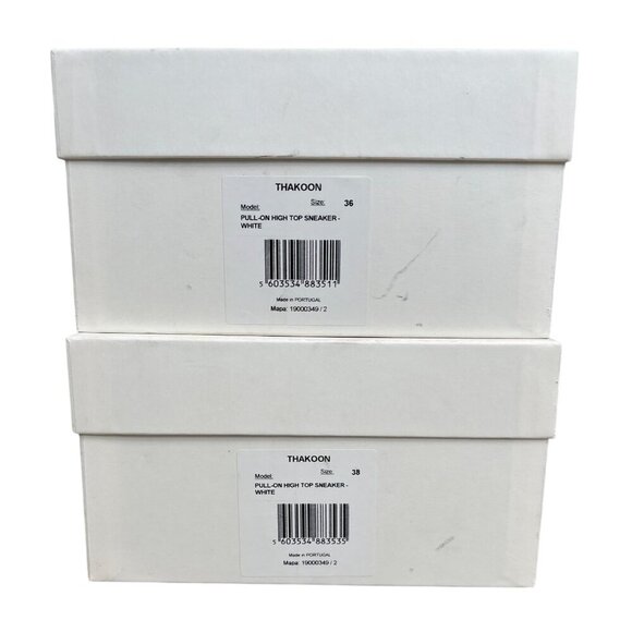 ✨ Thakoon White Canvas Pull-On High-Top Sneakers EU 36 & 38 – NIB - US 6, US 8 - Picture 11 of 16